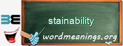 WordMeaning blackboard for stainability